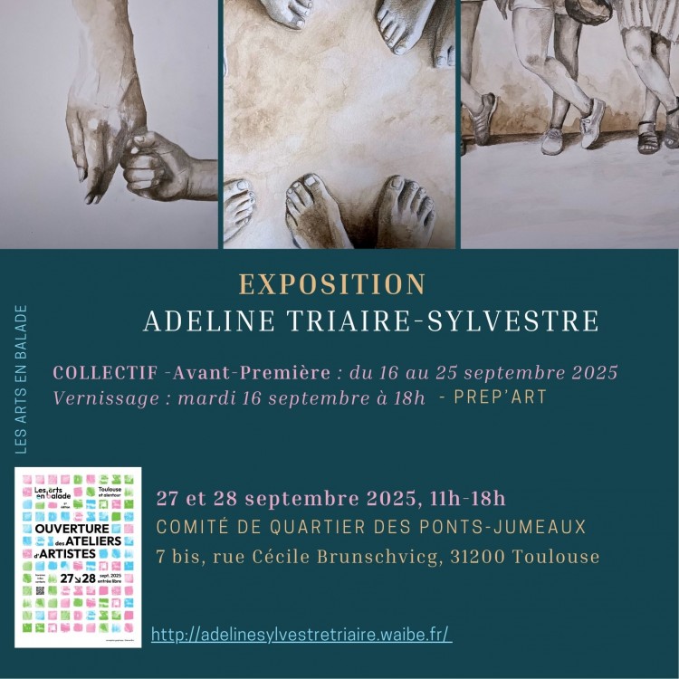 Bleu marron creme Classique Vernissage exposition Invitation