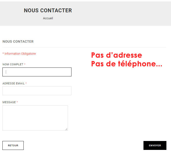 contact arnaque