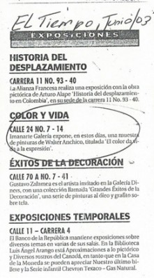 el tiempo exposition 2003