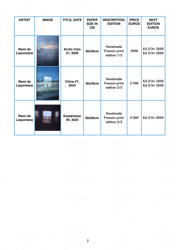 ARLES 2026 remi de laquintane price list  2