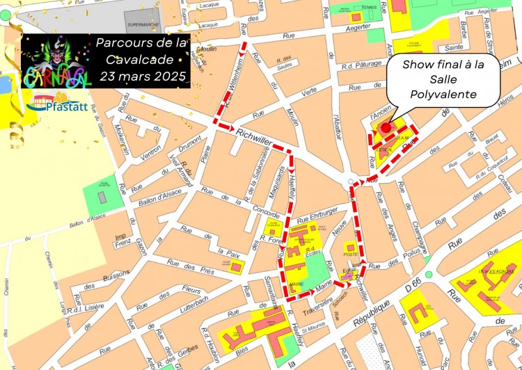 Parcours du carnaval 2025