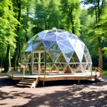 geodesic dome in the wood
