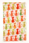 foulard  chats  corail detail