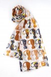 foulard  chats moutarde