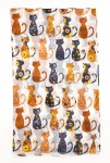 foulard  chats moutarde detail