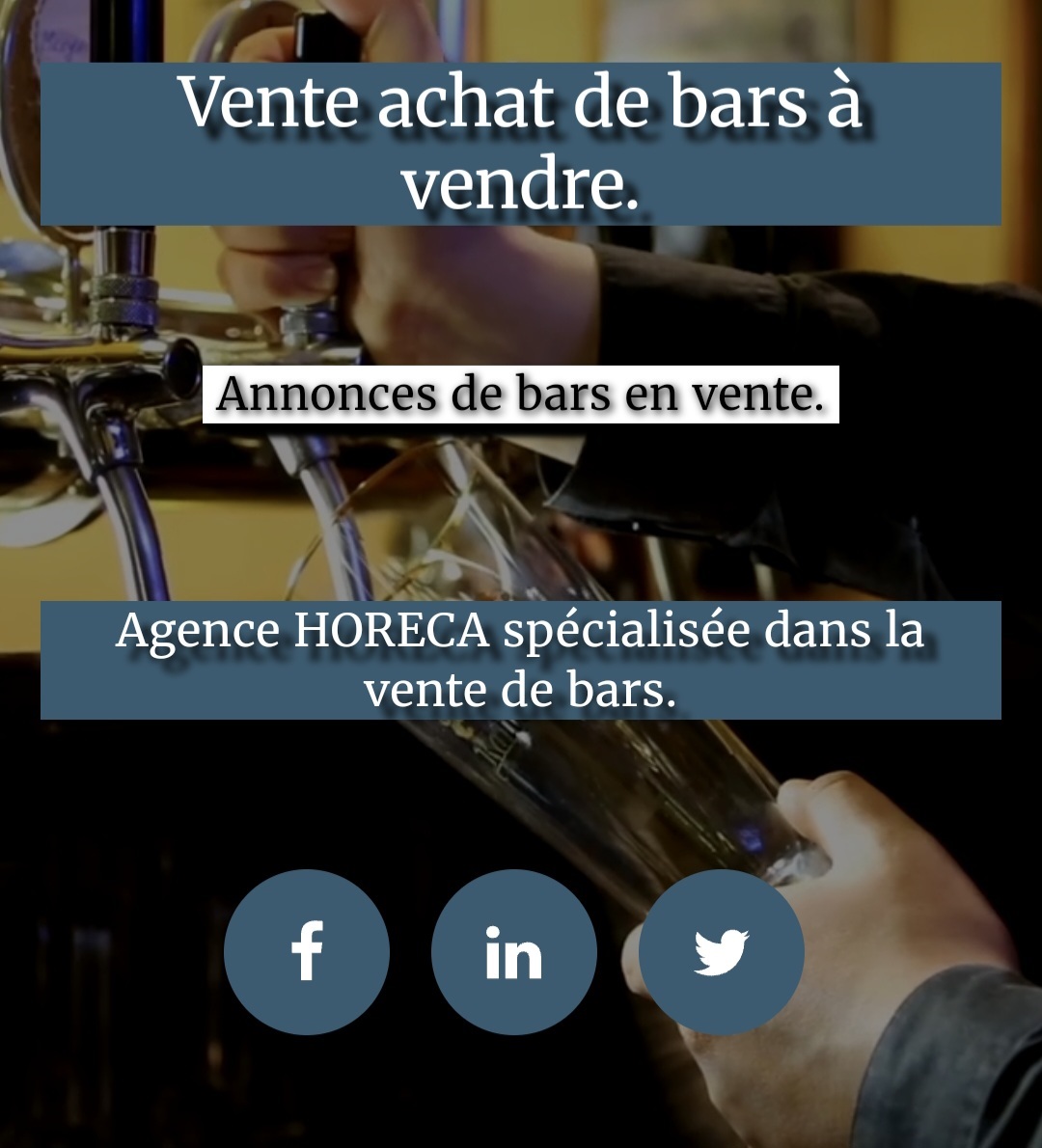 annonces horeca vente achat de bars  vendre.