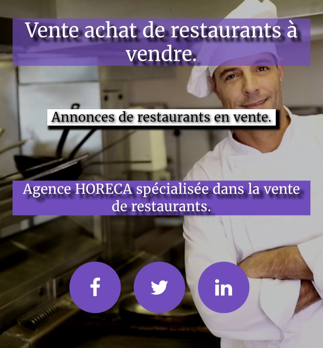Annonces horeca vente achat de restaurants  vendre.