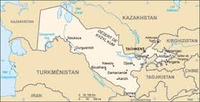 Carte Ouzbekistan