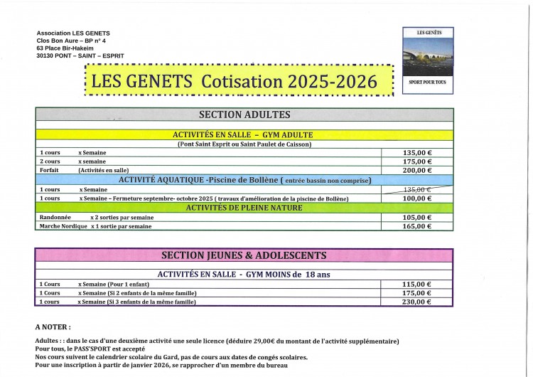tarifs 2025 2026 12