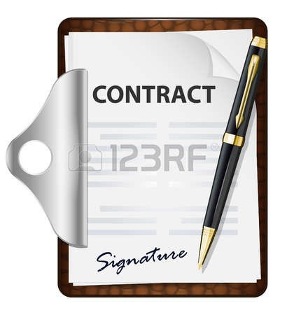 41654020 la signature du contrat vector icon