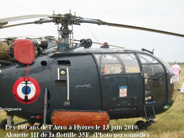 Alouette III de la Flottille 35F a Hyeres en 2010