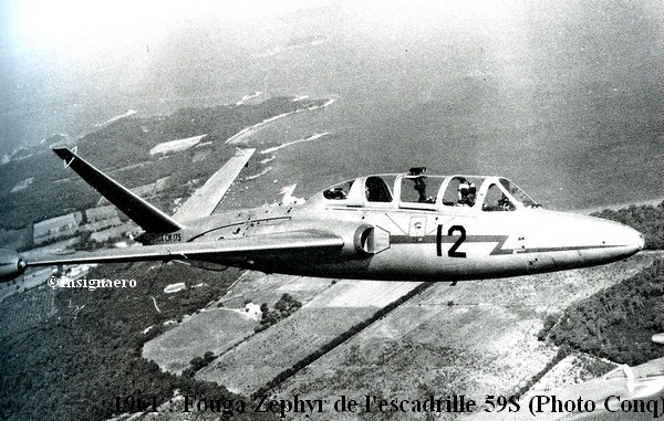 Fouga Zephyr de la 59S en 1961