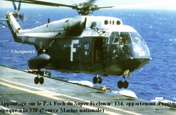 Helicoptere Super Frelon numero 134 de la 32F