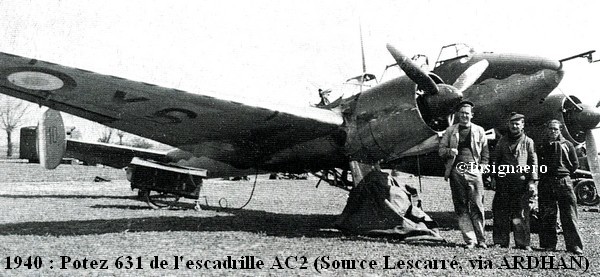 1940. Potez 631 de l escadrille AC2