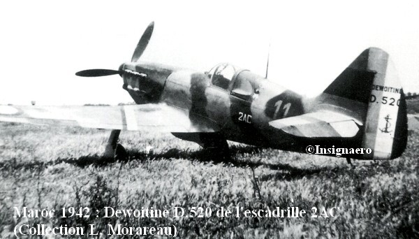 1942. Dewoitine D.520 de l escadrille 2AC