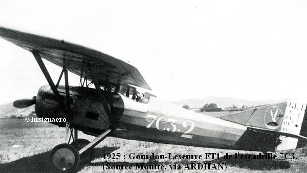 Gourdou Leseurre ET1 de l escadrille 7C3