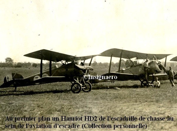 Hanriot HD2 de l escadrille de chasse dans l aviation d escadre