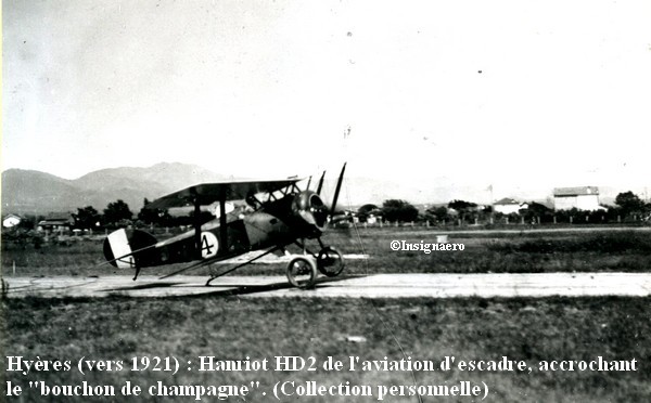 Hyeres 1921 Hanriot HD2 accrochant le bouchon