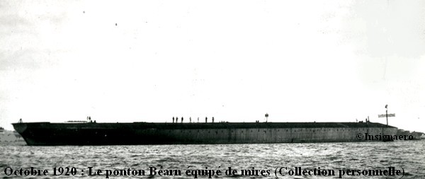 Octobre 1920  le ponton Bearn equipe de mires
