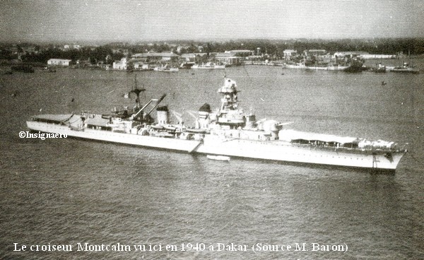 Croiseur Montcalm vu a Dakar en 1940