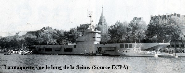 Maquette du V.de P. vue le long de la Seine