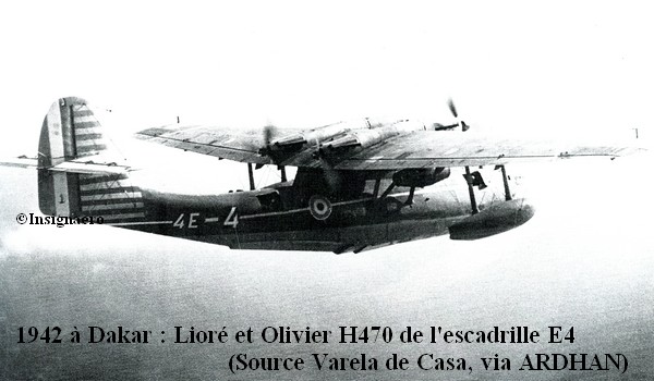 1942 a Dakar. LeO H470 de l escadrille E4