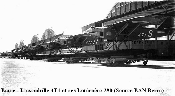 Berre  .Latecoere 290 de l escadrille 4T1