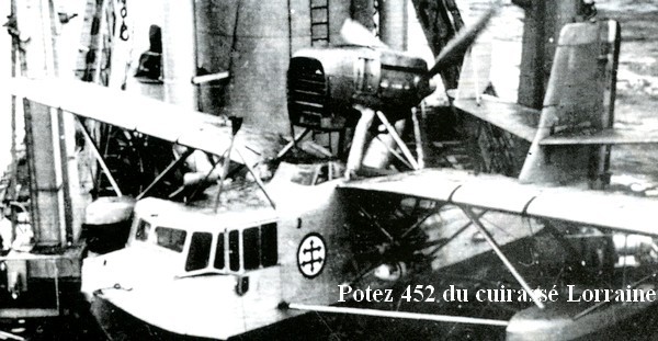 Potez 452 affecte sur le Lorraine