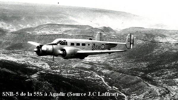 Beechcraft SNB.5 de la 55S a Agadir