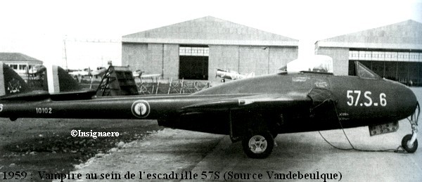 Vampire de la 57S en 1959