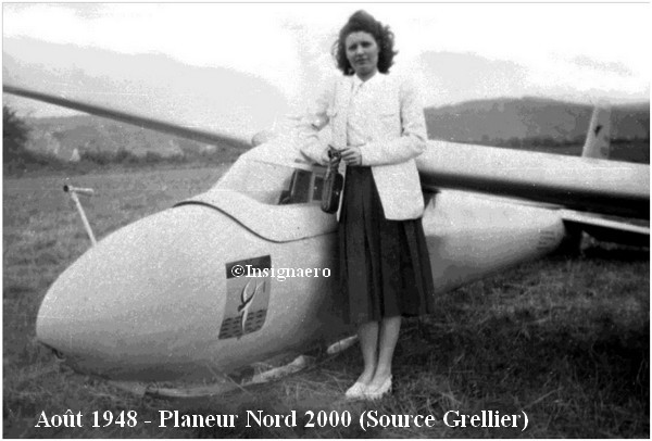 Planeur Nord 2000 de la 11S en. aout 1948  