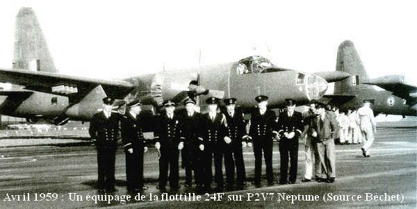 Avril 59 un equipage de P2V7 Neptune de la 24F