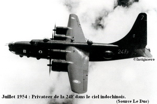 Juin 1954 Privateer de la 24F en Indo