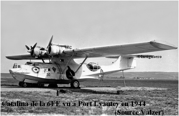 Un Catalina de la flottille 6FE en 1944 a Port Lyautey.