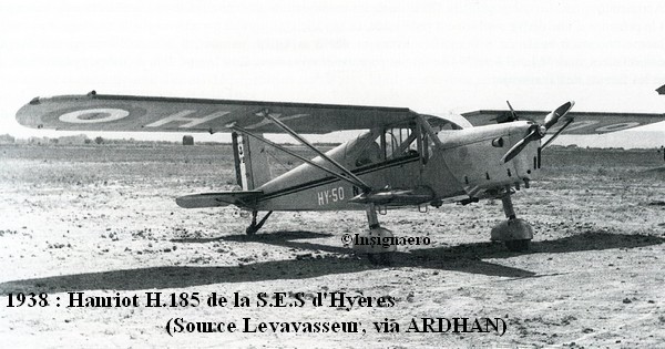 En 1938 Hanriot H.185 de la S.E de Hyeres