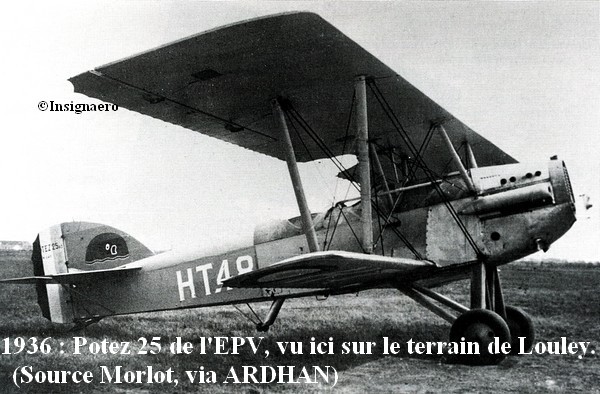 Potez 25 de l EPV sur le terrain de Louley en 1936