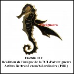 Flottille 11F reedition hippo decoupe en metal ordinaire Art. Bert